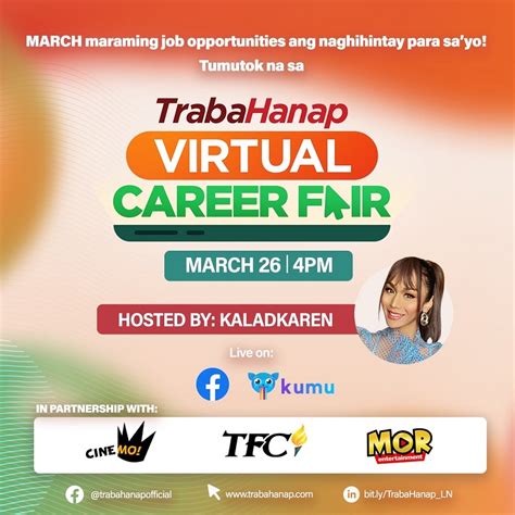trabahanap 2024|Happening this weekend: TrabaHanap virtual career fair.
